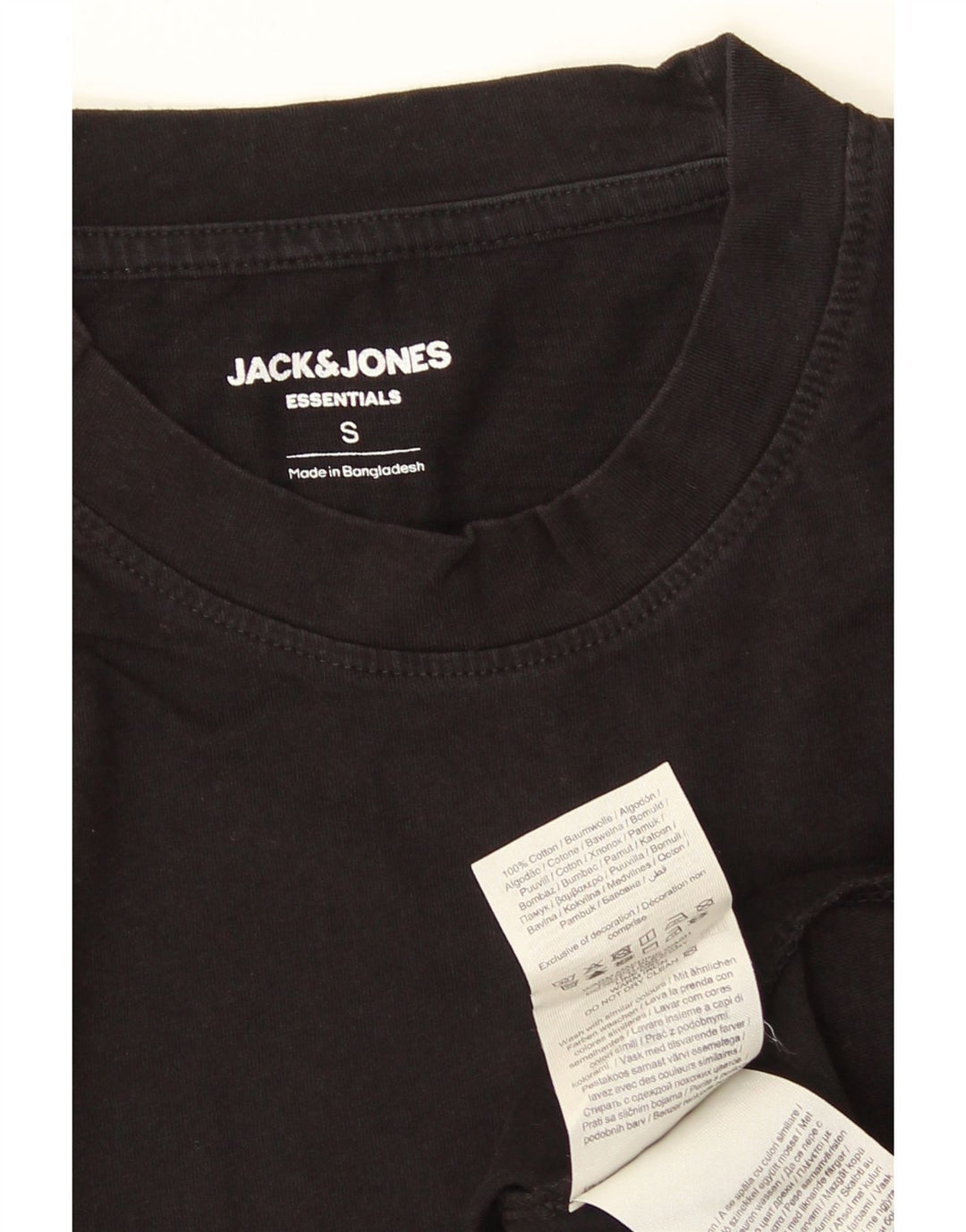 T-shirt da uomo Jack & Jones Top piccola in cotone nero