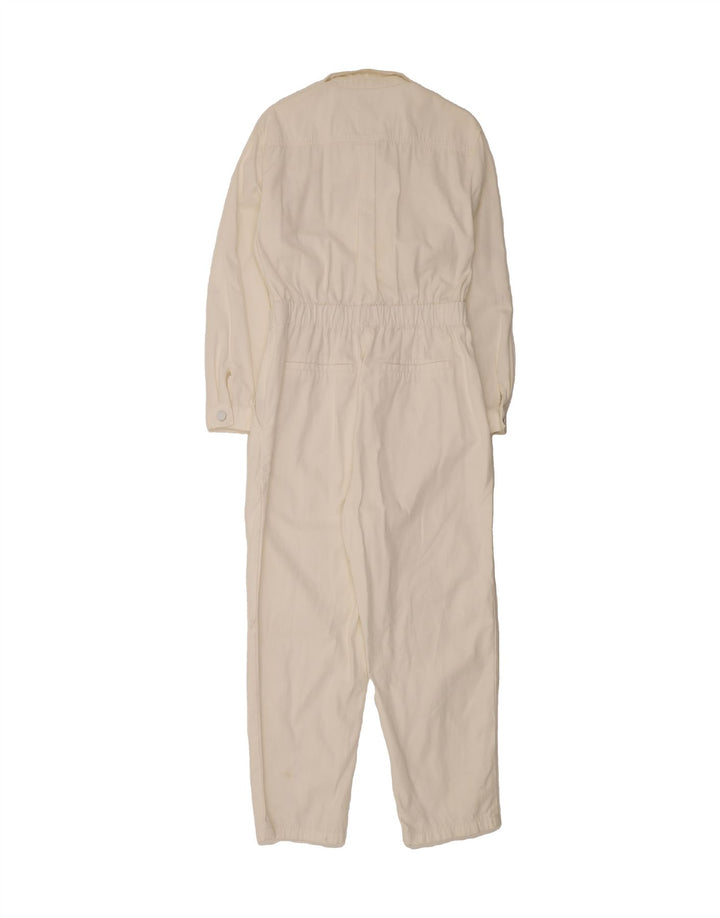 TED BAKER Womens Long Sleeve Jumpsuit Size 4 Large W32 L26 White Vintage Ted Baker and Second-Hand Ted Baker from Messina Hembry 