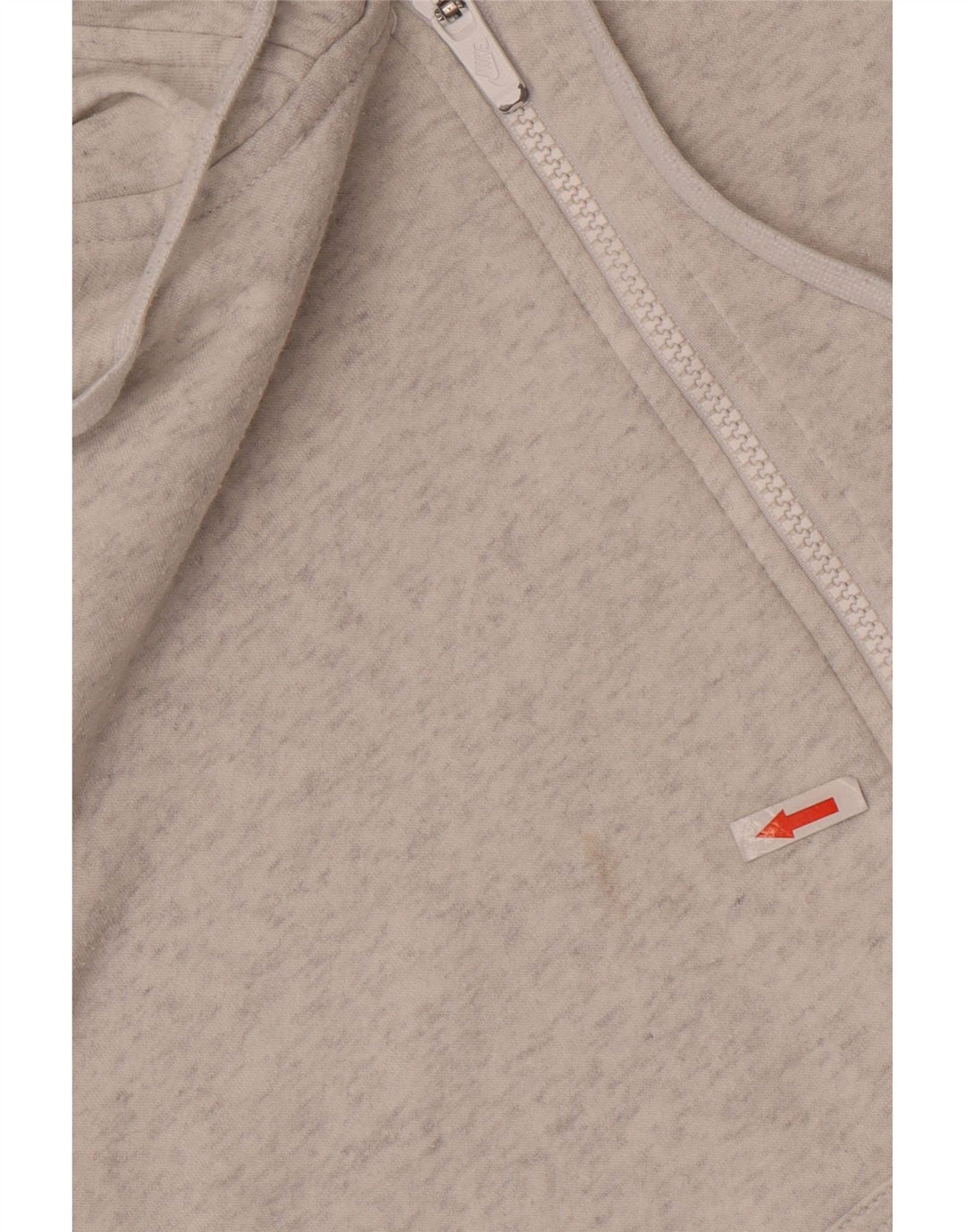 NIKE Felpa con cappuccio e zip da uomo, grande, in cotone chiazzato grigio