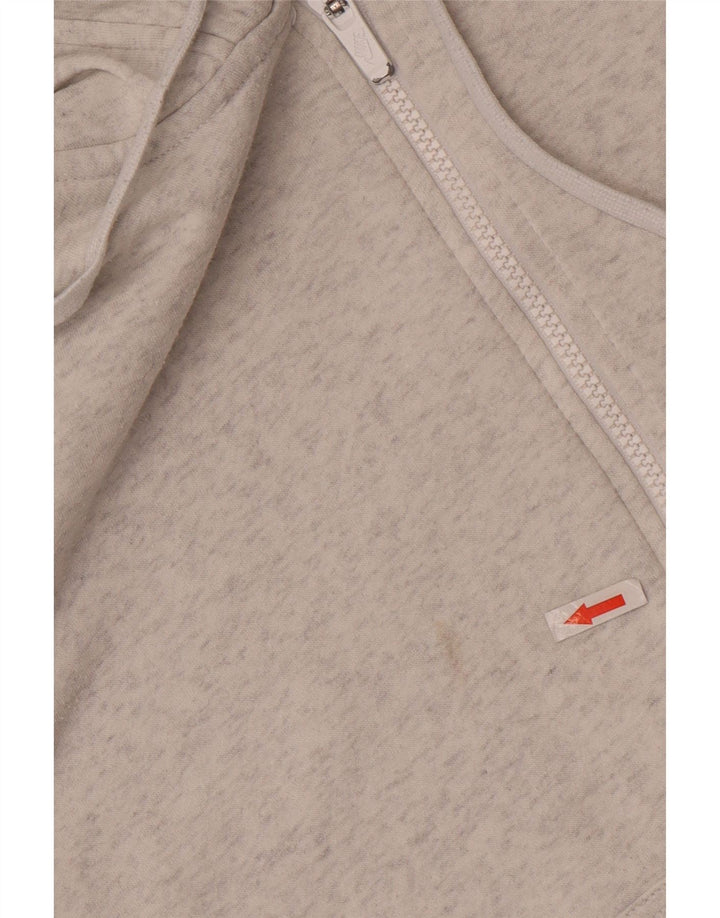 NIKE Felpa con cappuccio e zip da uomo, grande, in cotone chiazzato grigio