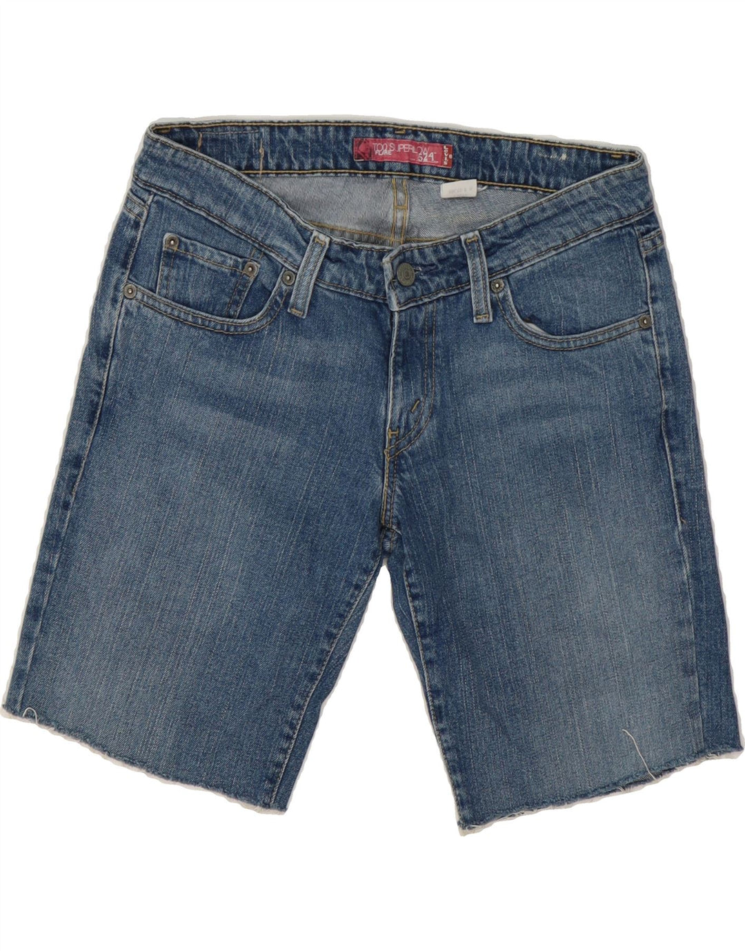 LEVI'S Womens 524 Low Waist Denim Shorts W32 Large  Blue Vintage Levi's and Second-Hand Levi's from Messina Hembry 