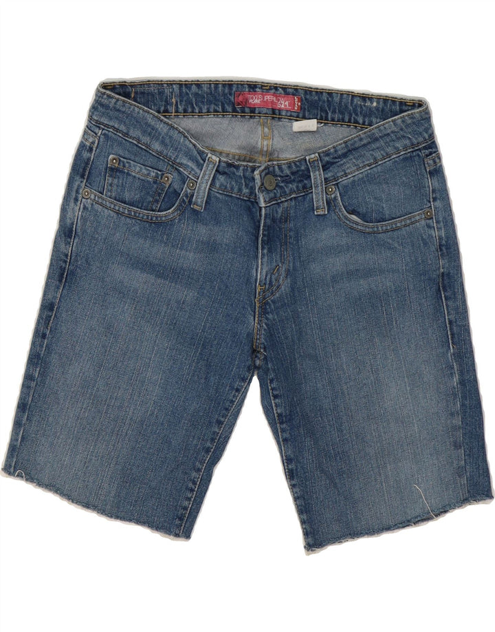 LEVI'S Womens 524 Low Waist Denim Shorts W32 Large  Blue Vintage Levi's and Second-Hand Levi's from Messina Hembry 