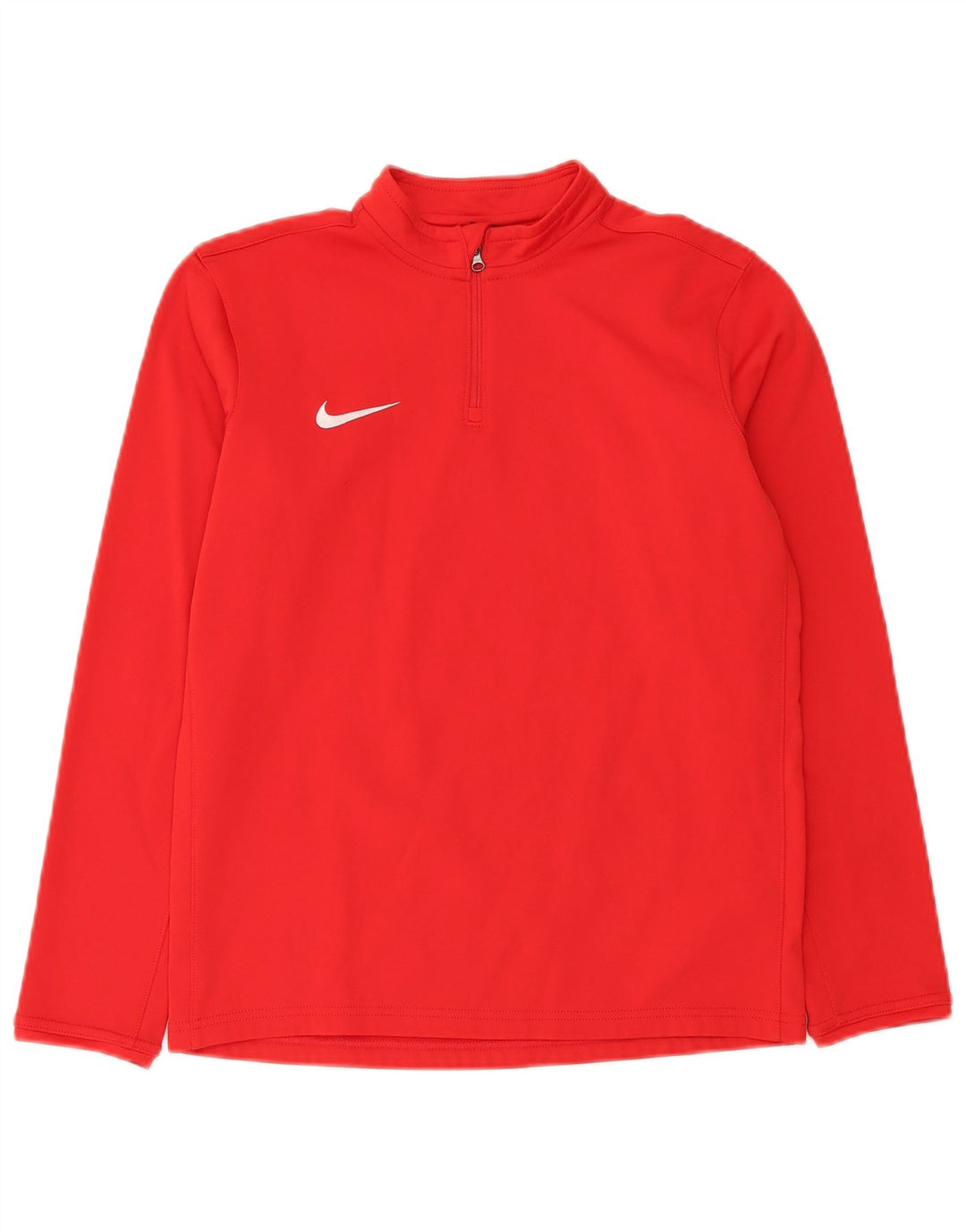 Top della tuta pullover Nike da ragazzo Dri Fit con zip e collo 13-14 anni XL Rossa