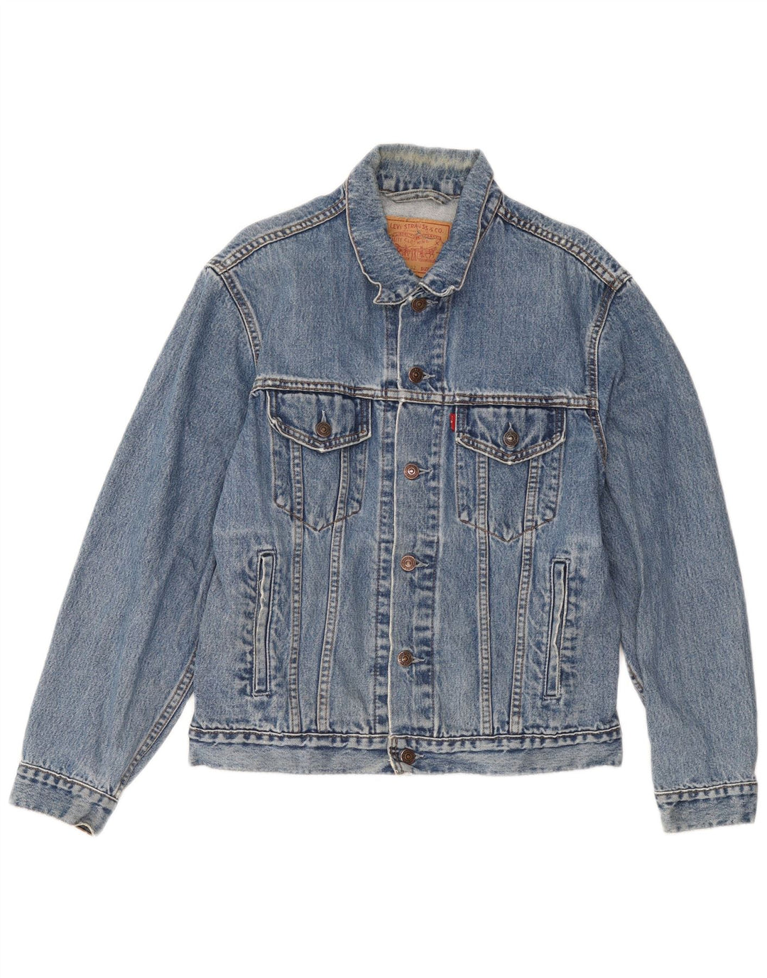 Giacca di jeans da uomo Levi's UK 38 Cotone blu medio