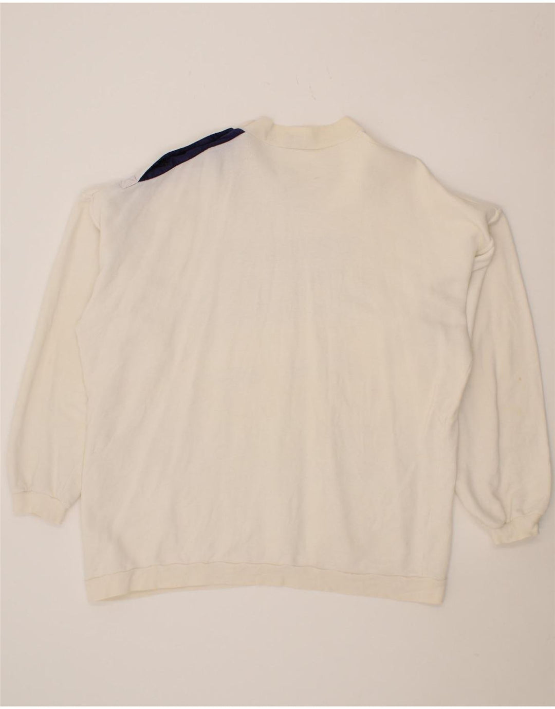 TRUSSARDI Mens Graphic Sweatshirt Jumper Medium White Cotton Vintage Trussardi and Second-Hand Trussardi from Messina Hembry 