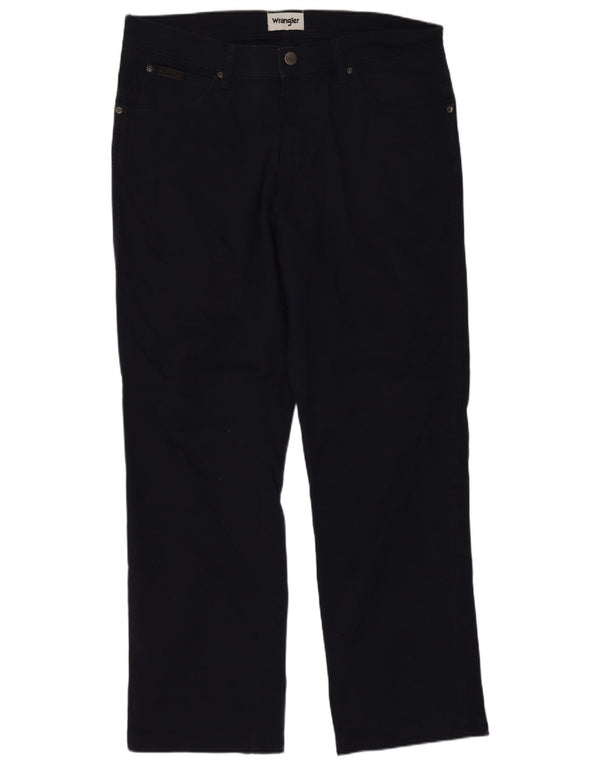 Jeans dritti da uomo Wrangler Texas W34 L28 cotone blu navy