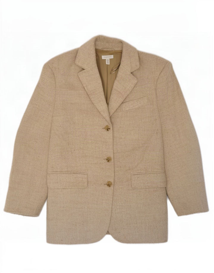 Giacca blazer da donna a 3 bottoni Topshop UK 12 Poliestere beige medio