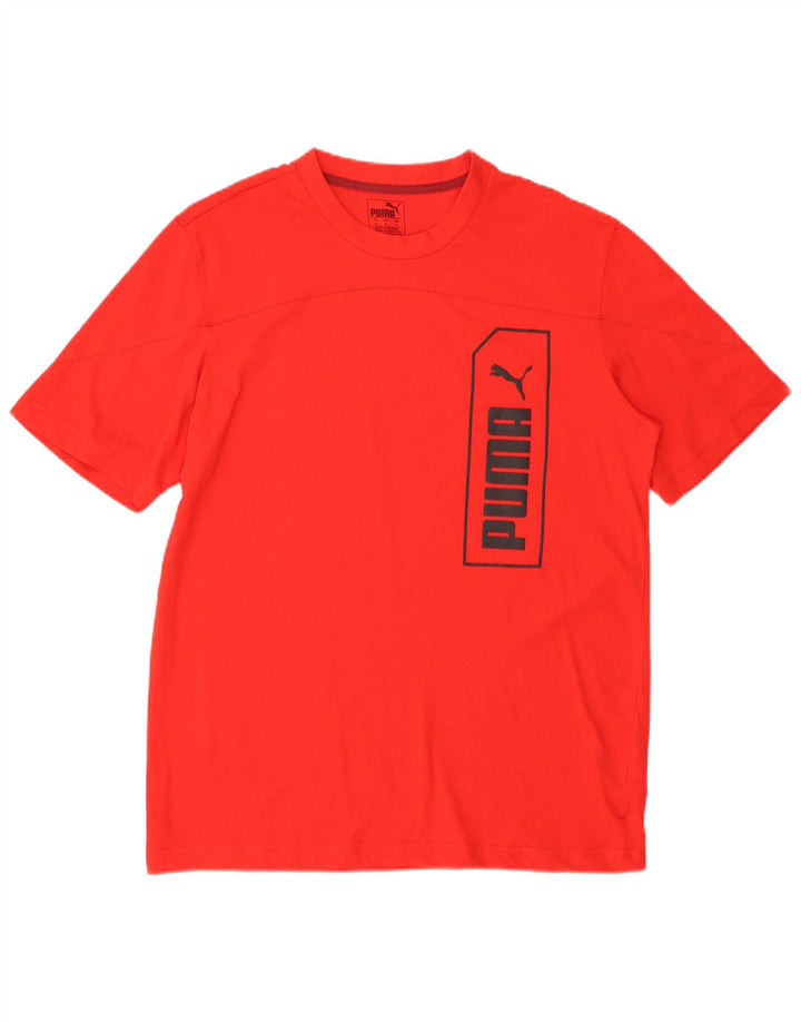 T-shirt grafica da uomo PUMA Top rosso medio in cotone