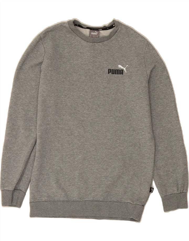 PUMA Womens Sweatshirt Jumper UK 6 XS Grey Cotton Vintage Puma and Second-Hand Puma from Messina Hembry 