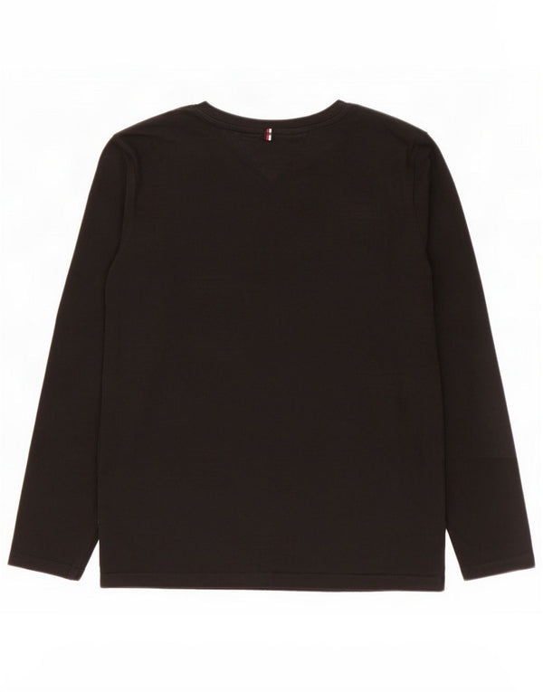 Tommy Hilfiger Boys Top Long Sleeve 13-14 Years Black Cotton