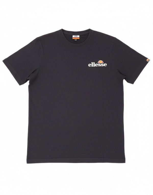 T-shirt grafica da uomo Ellesse Top grande in cotone blu navy