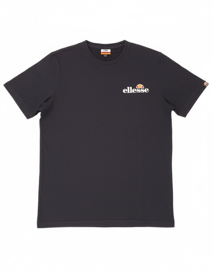 T-shirt grafica da uomo Ellesse Top grande in cotone blu navy