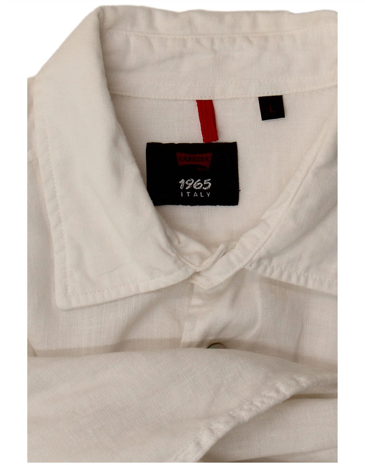 Camicia da uomo Carrera grande bianca