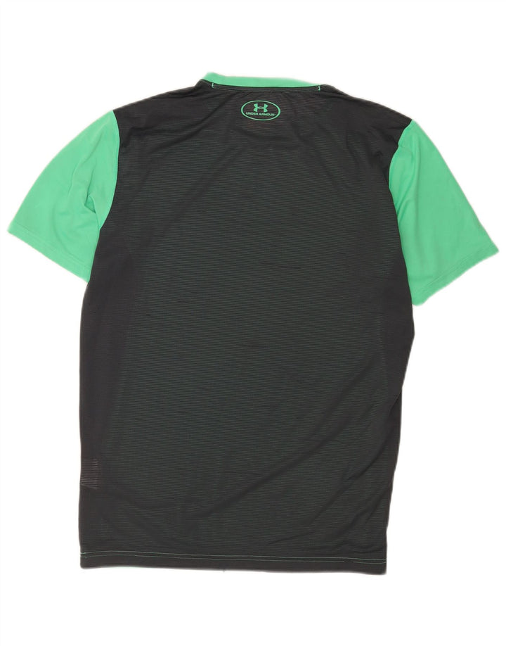 Maglietta Under Armour da uomo Heat Gear Top in poliestere color block verde medio
