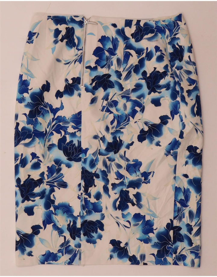 Gonna a tubino da donna Oasis UK 12 Media W32 Poliestere floreale bianco