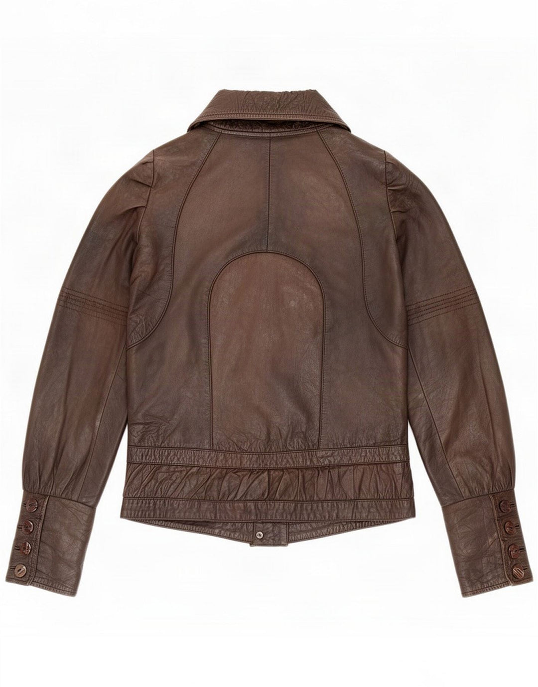 Numph Giacca in pelle da donna UK 8 Small Marrone Classic