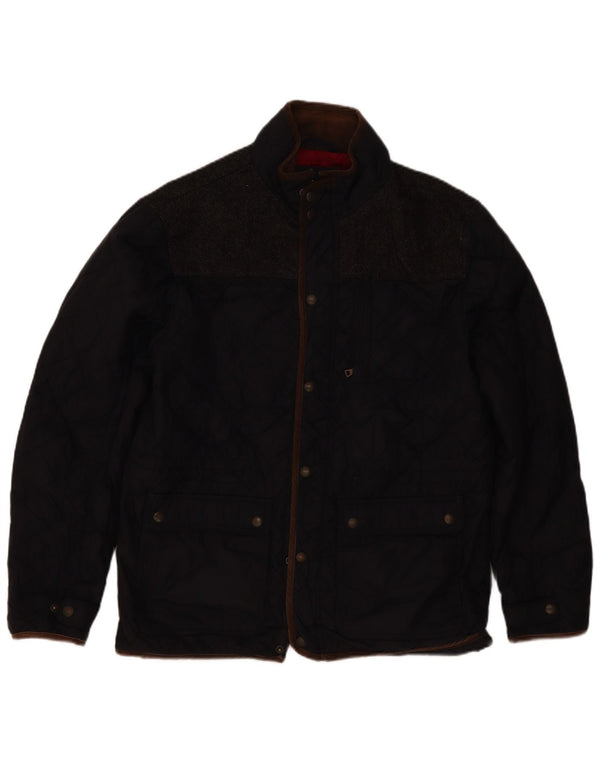 Giacca trapuntata da uomo Blue Harbour UK 40 Large Blu Navy a blocchi di colore