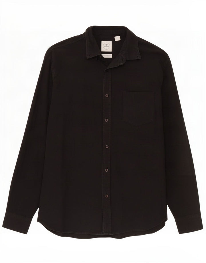 Dockers Camicia da uomo vestibilità standard cotone medio nero