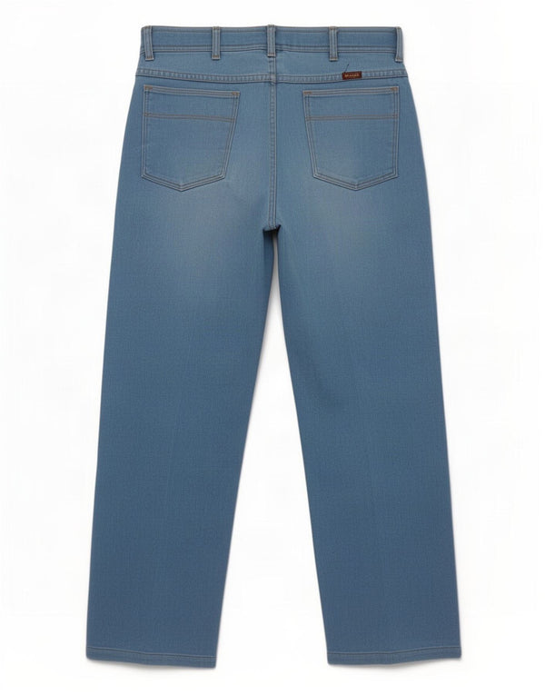 Wrangler Mens Straight Jeans W38 L29 Blue Cotton