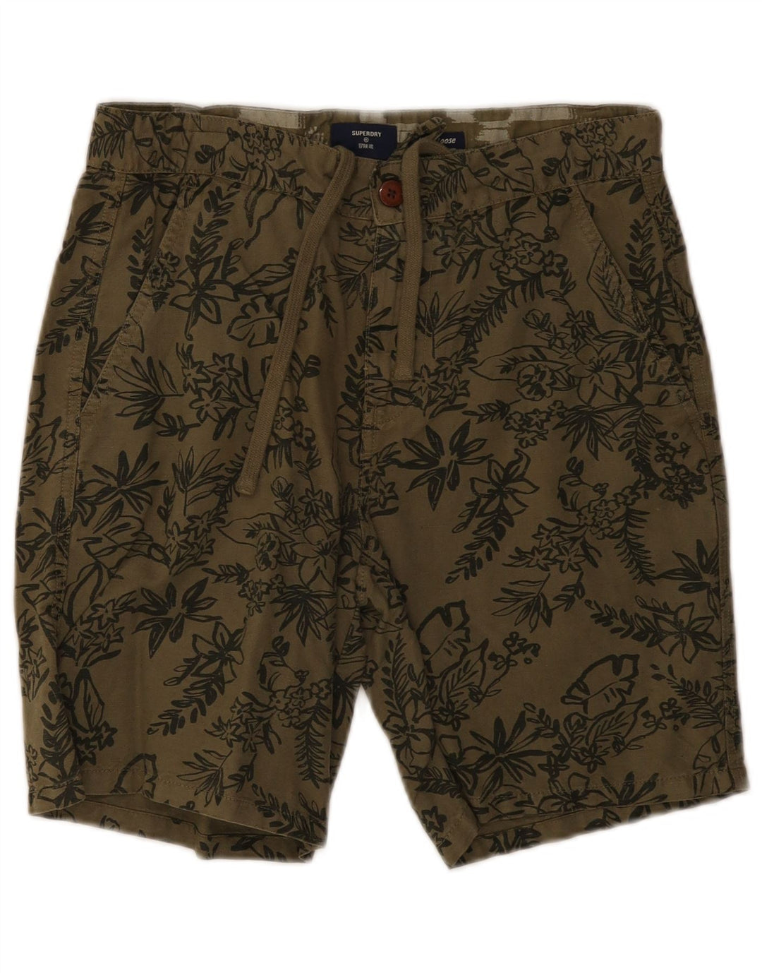 Pantaloncini chino da uomo Superdry W30 medio kaki floreale