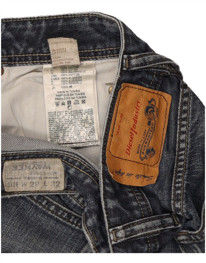 Diesel Jeans dritti regolari Waykee da uomo W29 L32 in cotone blu