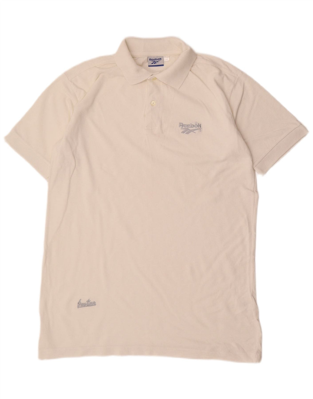 Polo REEBOK da uomo in cotone bianco medio