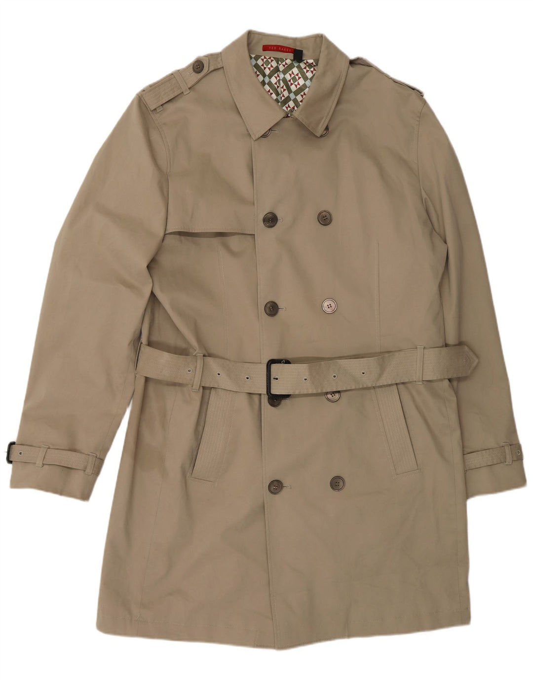 Trench da uomo TED BAKER EU 44 XS Cotone beige