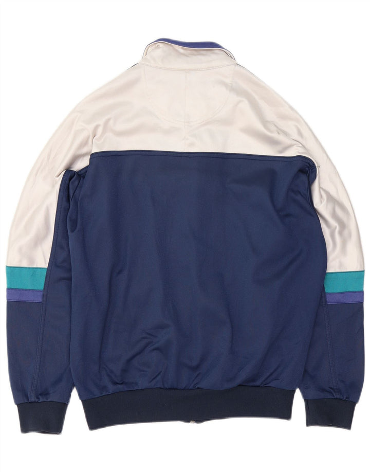 Giacca da tuta da uomo Asics UK 44 XL Poliestere color block blu navy