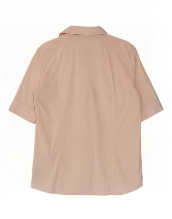 Camicia a maniche corte da donna Burberry UK 14 cotone rosa medio