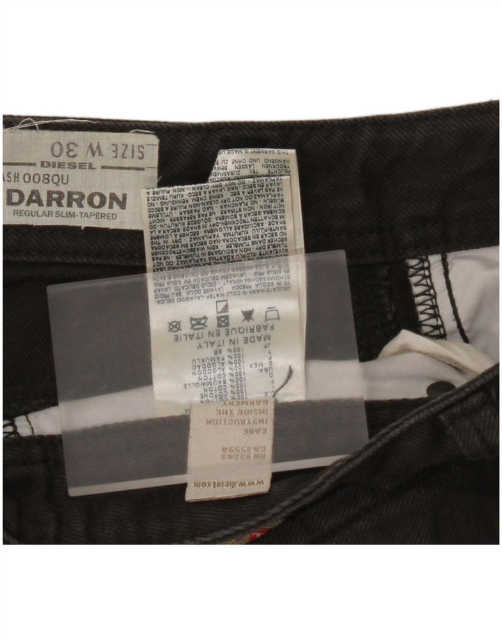 DIESEL Jeans Darron Regular Slim affusolati da uomo W30 L28 cotone nero