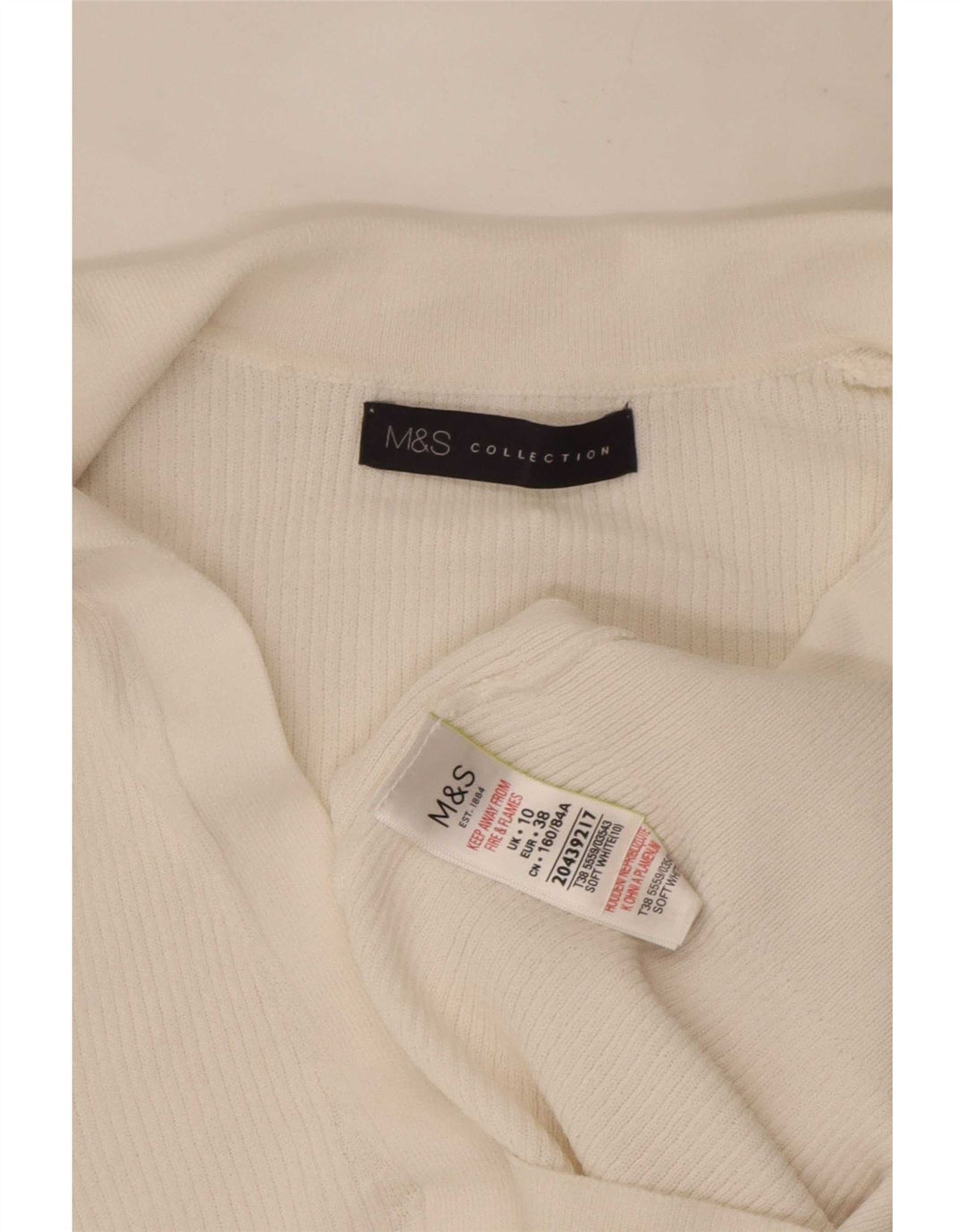 Polo da donna Marks & Spencer UK 10 Small bianca in viscosa