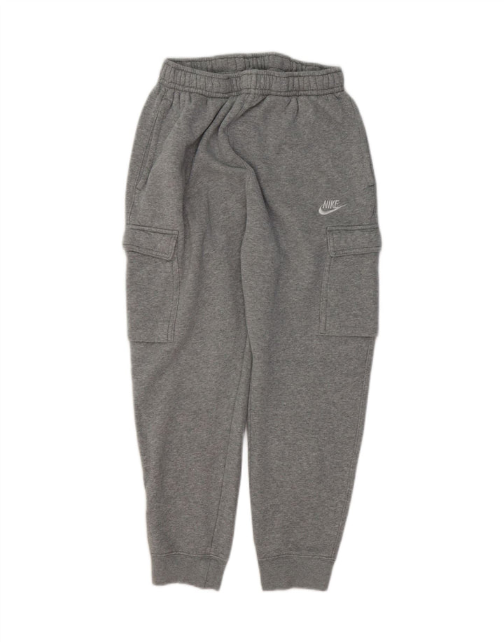 NIKE Womens Cargo Tracksuit Trousers Joggers UK 8 Small Grey Cotton