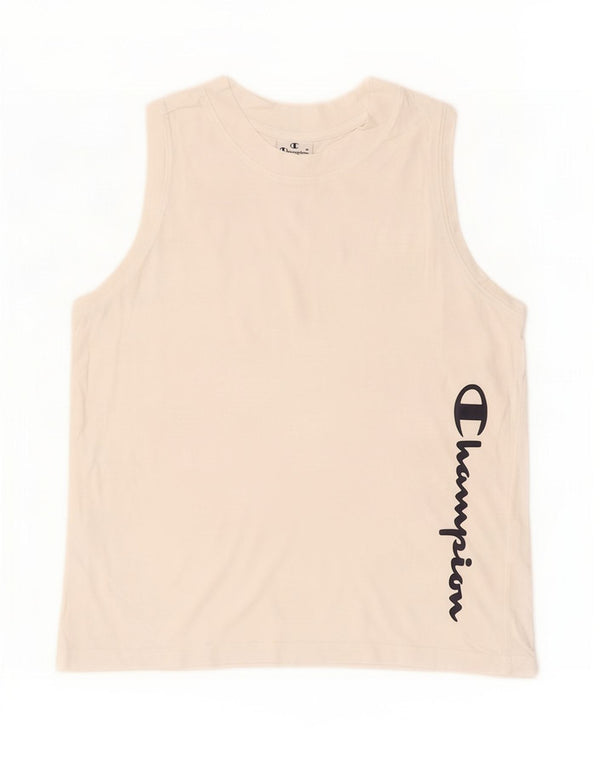Champion Womens Graphic Vest Top UK 14 Large White