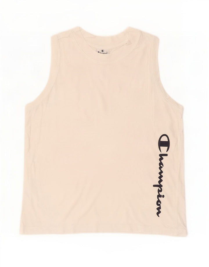 Canotta grafica da donna Champion UK 14 grande bianca