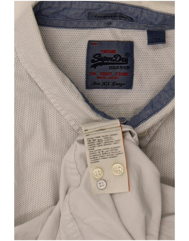 Camicia da uomo Superdry 2XL cotone maculato grigio