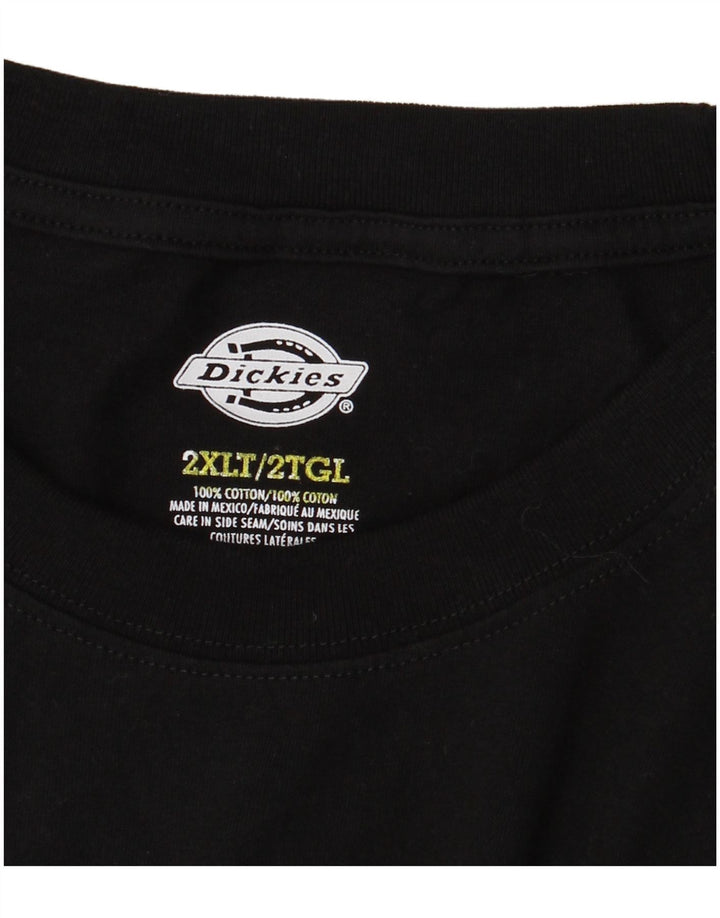 Dickies Top da uomo a maniche lunghe 2XL in cotone nero