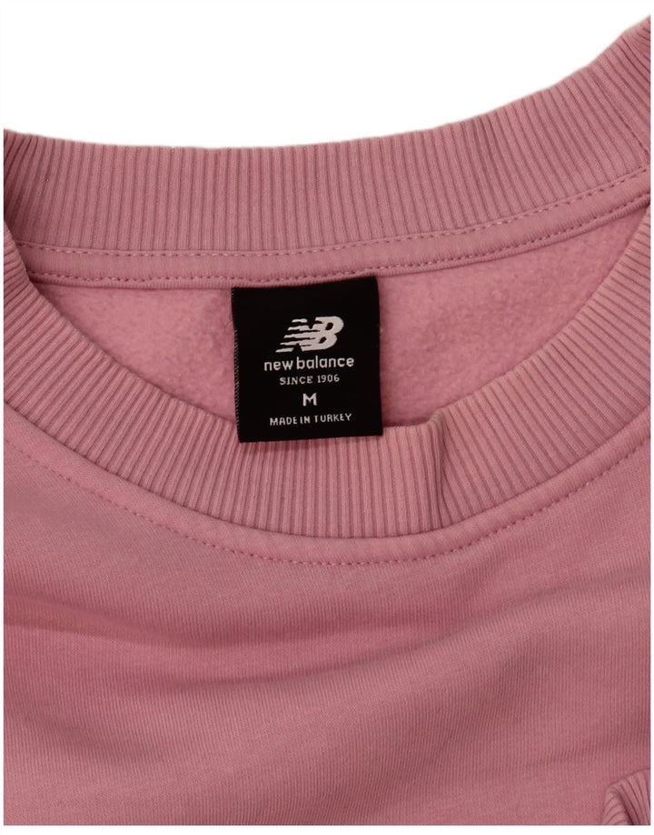 Felpa grafica da uomo New Balance, maglione, colore rosa medio