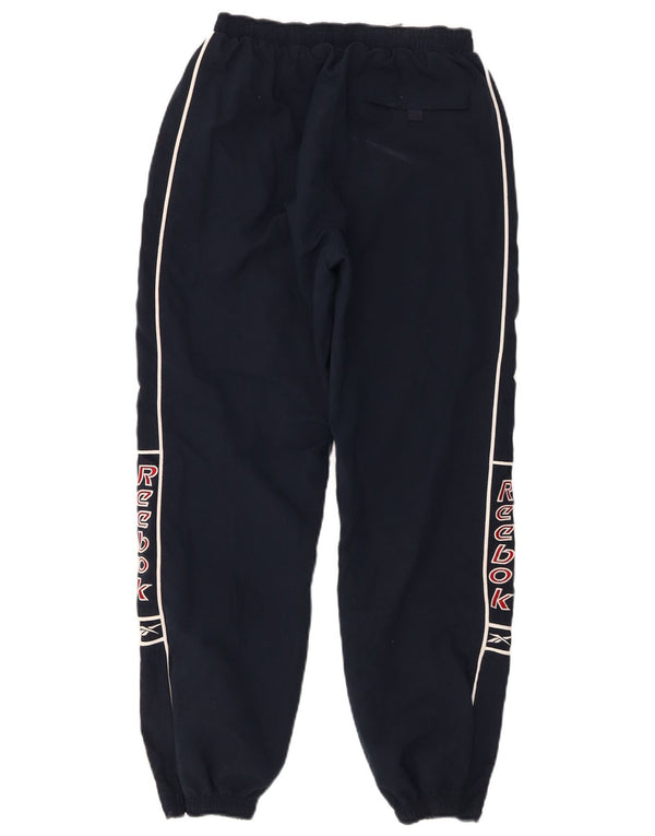 Pantaloni da tuta con grafica Reebok da ragazzo, pantaloni da jogging, 13-14 anni, grande, blu navy