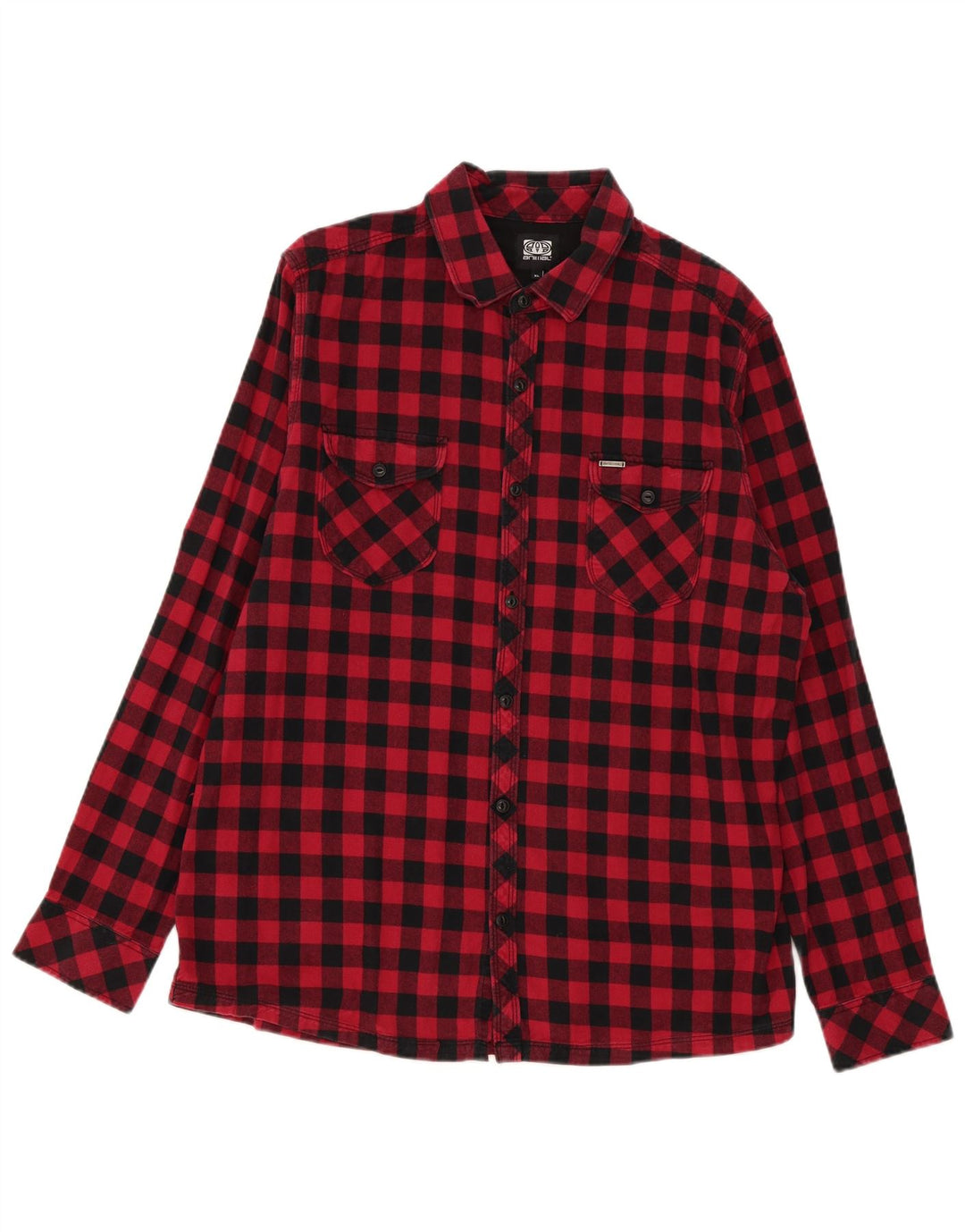 Camicia in flanella da uomo Animal XL in cotone a quadretti rossi