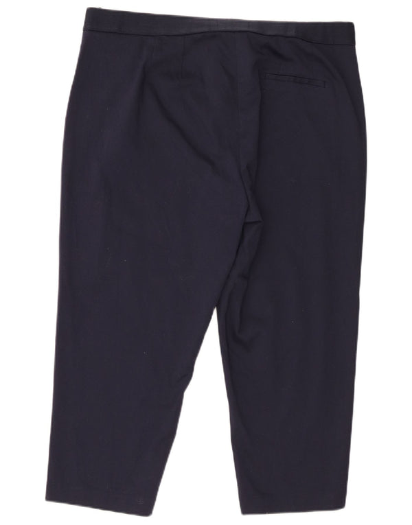 Pantaloni Marks & Spencer da donna The Mia Capri UK 18 XL W40 L22 Blu navy