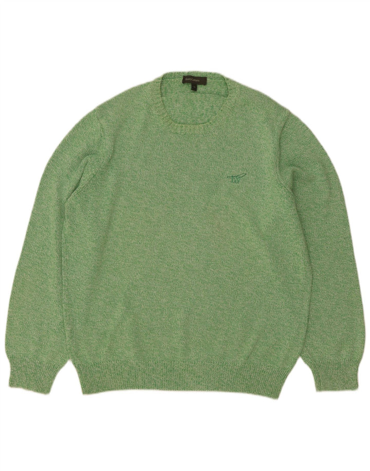 Maglione maglione girocollo da uomo Henry Cottons cotone verde medio