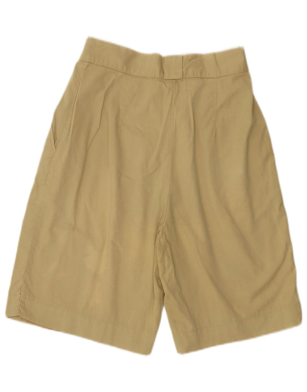 Pantaloncini casual con pegging a vita alta da donna Benetton IT 42 Medium W27 Beige
