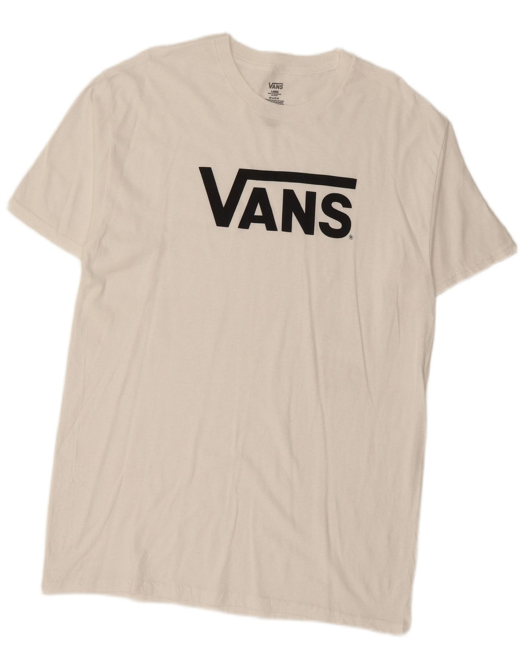 T-shirt grafica da uomo VANS Top grande in cotone bianco