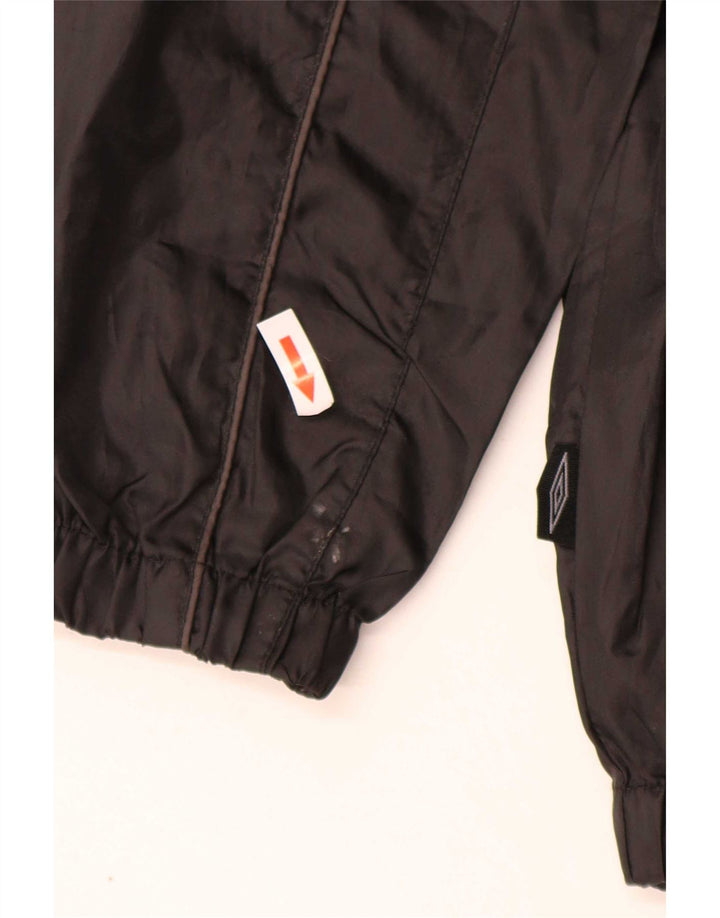 Giacca antipioggia con cappuccio da bambino Umbro 11-12 anni grande in poliestere nero