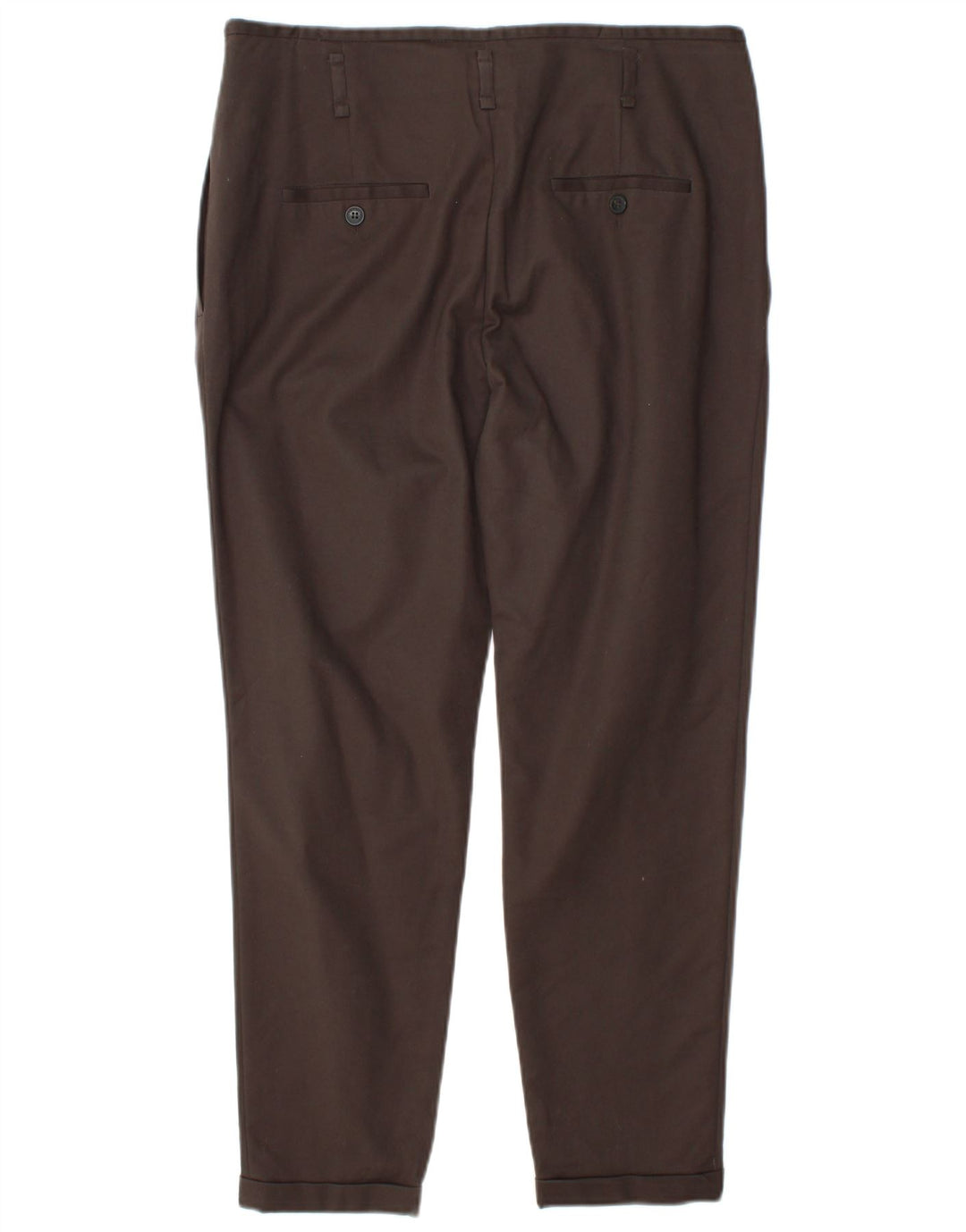 Pantaloni chino con pegging da donna Zara grandi W34 L27 marroni