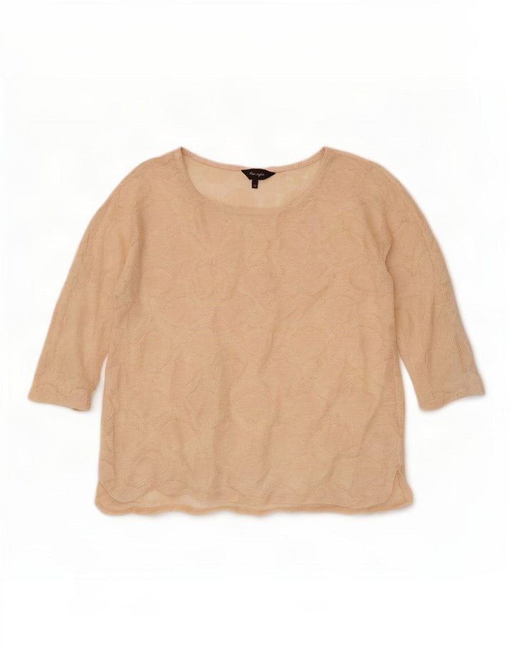 Top da donna Phase Eight manica 3/4 UK 10 piccolo Beige