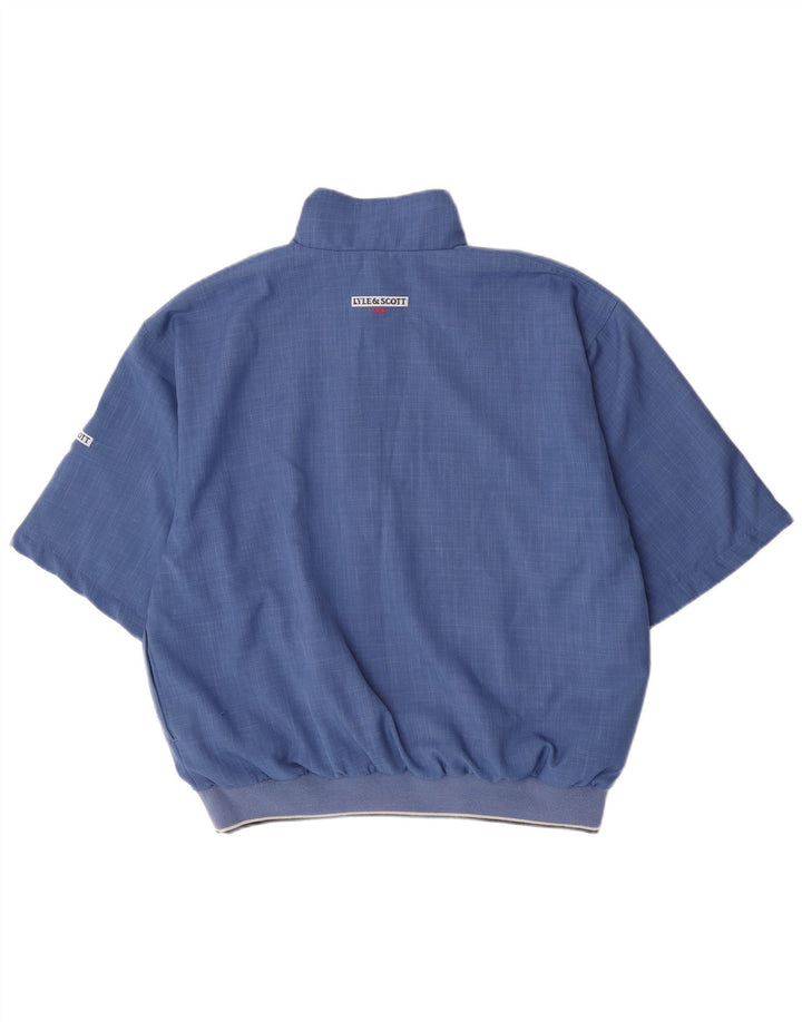 Lyle & Scott Maglia da tuta pullover da uomo a maniche corte con zip e collo Blu medio