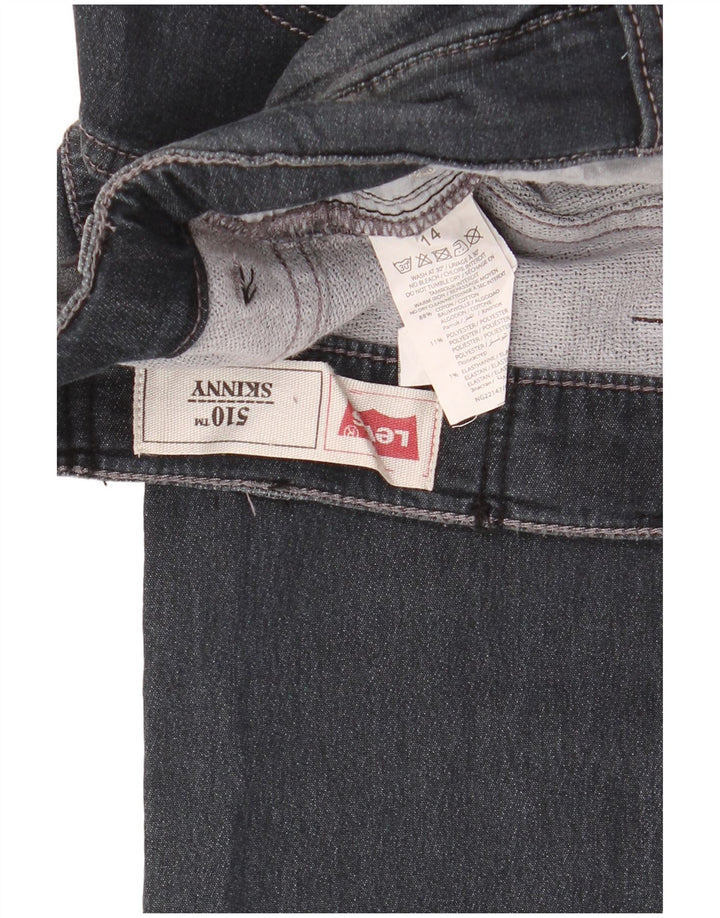 LEVI'S Jeans skinny 510 per ragazze 13-14 anni W30 L30 Cotone nero
