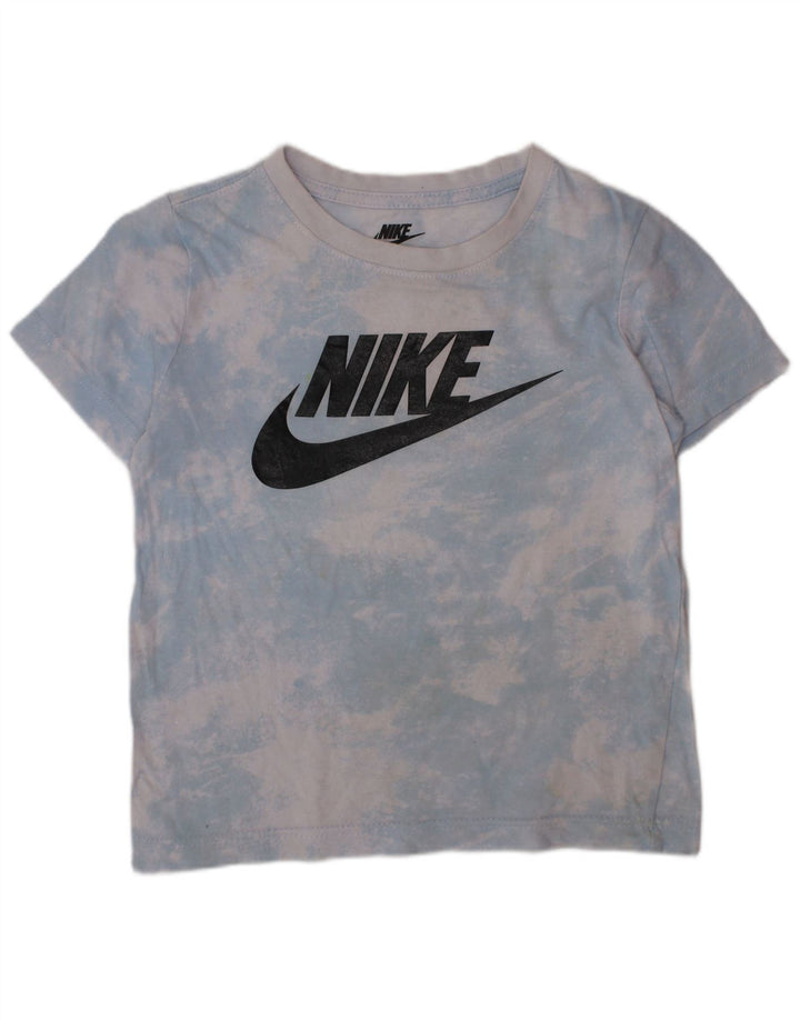 T-shirt grafica da bambino NIKE Top 4-5 anni piccola blu tie dye