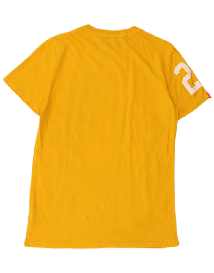 T-shirt grafica da uomo Superdry Top in cotone giallo medio